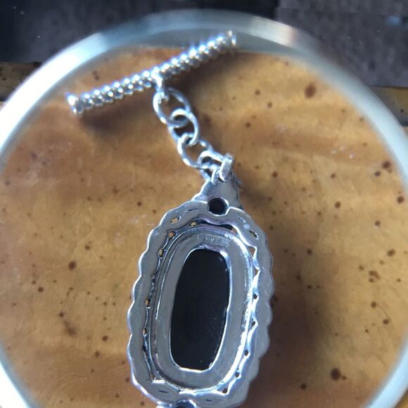 Natural Shungite Sterling Silver Toggle Bracelet - Picture 5 of 6